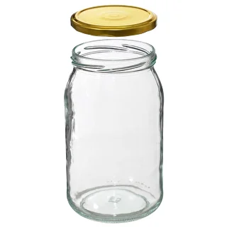 Słoik TO 900 ml z zakrętką złotą fi 82/6 - 6 szt. – zdjęcie 5