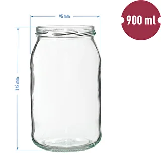 Słoik TO 900 ml z zakrętką złotą fi 82/6 - 6 szt. – zdjęcie 8