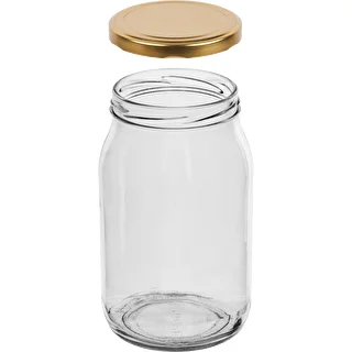 Słoik TO 900 ml z zakrętką złotą fi 82/6 - 6 szt. – zdjęcie 4