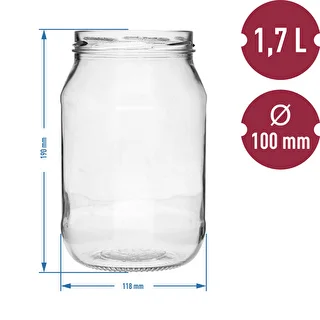 Słoik TO 1,7L fi 100 - 6 szt. – zdjęcie 5