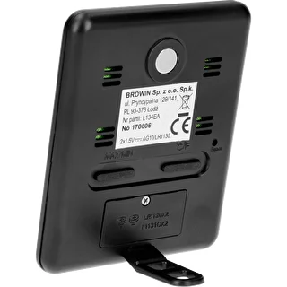 Stacja pogodowa – elektroniczna, bezprzewodowa, czarna – zdjęcie 3