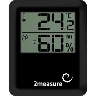 Stacja pogodowa – elektroniczna, bezprzewodowa, czarna – zdjęcie 2