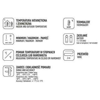 Stacja pogodowa – elektroniczna, sonda, biała – zdjęcie 4