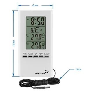 Stacja pogodowa – elektroniczna, sonda, biała – zdjęcie 3