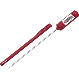 Elektroniczny termometr kulinarny, LCD (-20°C do +250°C), czerwony