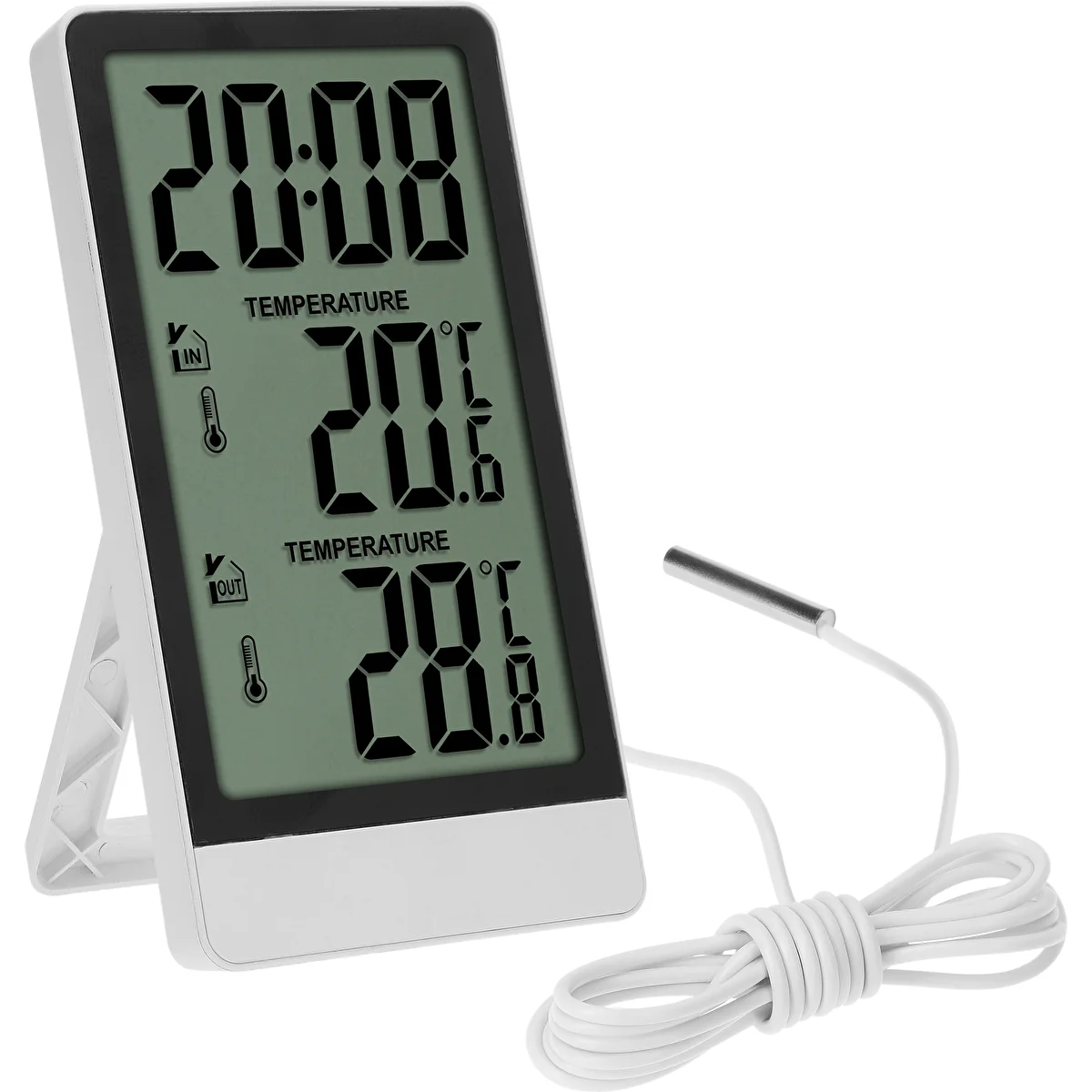 Termometr elektroniczny marki Soens – z sondą, biały
