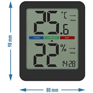 Termometr elektroniczny pokojowy, czarny – zdjęcie 9