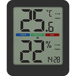 Termometr elektroniczny pokojowy, czarny – zdjęcie 2