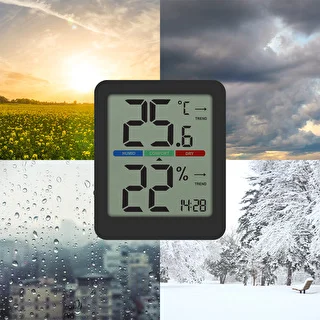 Termometr elektroniczny pokojowy, czarny – zdjęcie 11