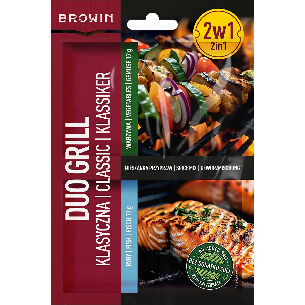 Duo Grill Klasyczna do ryb i warzyw - mieszanka przypraw 2 w 1, 2 x 12 g