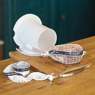 Siatka wędliniarska z etykietą, o wymiarach 15 cm x 4 m, z wytrzymałością termiczną 125°C – zdjęcie 3