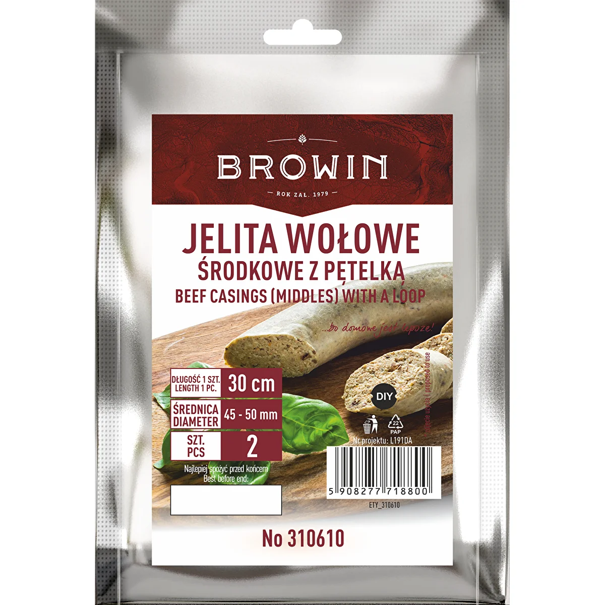 Jelita wołowe środkowe z pętelką, 2 szt.