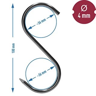 Haki do wędzenia - S, ostrzone, 4mm x 100mm 5 szt. – zdjęcie 6