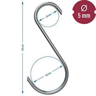 Haki do wędzenia - S, cięte 45° 5mm x 150mm 5 szt. – zdjęcie 7