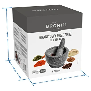 Granitowy moździerz kuchenny z tłuczkiem – zdjęcie 9