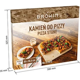 Kamień do pizzy prostokątny, wykonany z kordierytu,  - 38 x 30,5 cm – zdjęcie 6