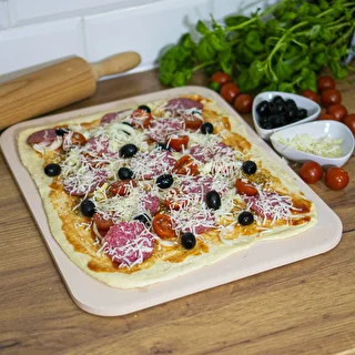 Kamień do pizzy prostokątny, wykonany z kordierytu,  - 38 x 30,5 cm – zdjęcie 7