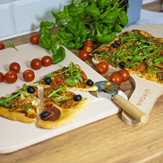 Kamień do pizzy prostokątny, wykonany z kordierytu,  - 38 x 30,5 cm – zdjęcie 11
