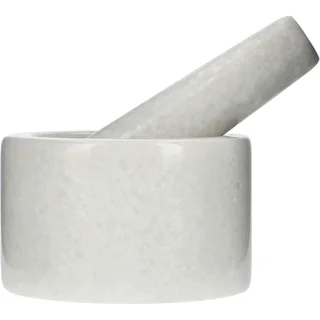 Marmurowy moździerz kuchenny, biały, fi 10 cm – zdjęcie 3