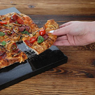 Kamień do pizzy granitowy prostokątny 37 x 35 cm – zdjęcie 9
