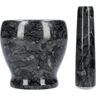 Marmurowy moździerz kuchenny, czarny, fi 10,5 cm – zdjęcie 4