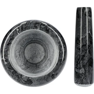 Marmurowy moździerz kuchenny, czarny, fi 10,5 cm – zdjęcie 5