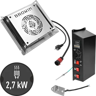 Zestaw modułów z termostatem cyfrowym- dragON 2,7 kW, do wędzarni ogrodowych