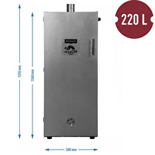 Komora wędzarnicza metalowa 220L, z kółkami – zdjęcie 4