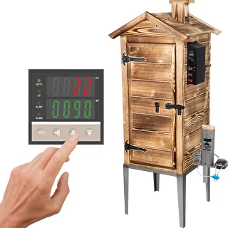 Wędzarnia ogrodowa 200 L dragON Wood 100E - opalane drewno, elektryczny moduł grzejny i sterownik