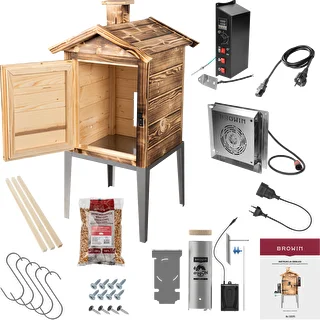 Wędzarnia 115 L dragON Wood 60E - drewniana opalana, z elektrycznym modułem grzejnym i sterownikiem – zdjęcie 2
