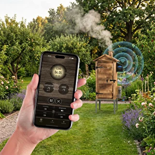 Wędzarnia z Wi-Fi, 200 L - dragON WOOD 100IQ z elektrycznym modułem grzejnym i sterownikiem, opalana – zdjęcie 6