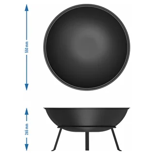 Palenisko ogrodowe z rusztem, Ø55 cm, okrągłe, misa – zdjęcie 8
