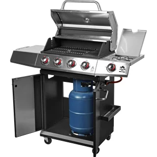Grill gazowy dragON BBQ101, 11,7 kW, czarno-srebrny – zdjęcie 2