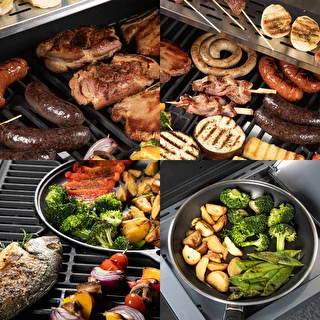 Grill gazowy dragON BBQ201, 18,8 kW, srebrny – zdjęcie 11