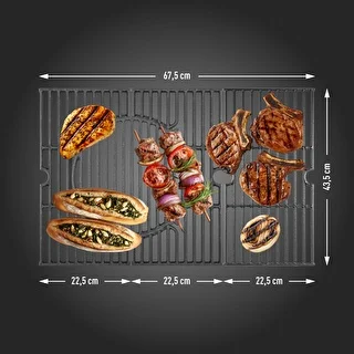 Grill gazowy dragON BBQ201, 18,8 kW, srebrny – zdjęcie 9