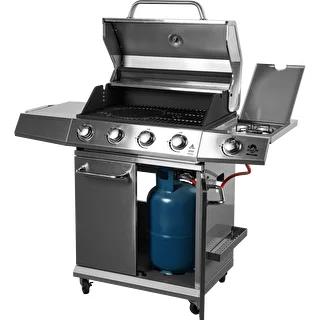 Grill gazowy dragON BBQ201, 18,8 kW, srebrny – zdjęcie 2