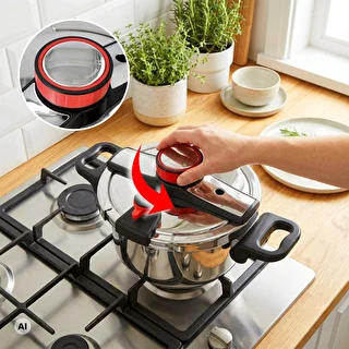 Szybkowar ze stali nierdzewnej, 6 L – zdjęcie 5