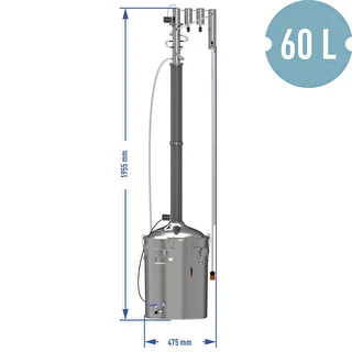 Destylator hawkSTILL 1.0 CONVEX 60L-ELEKTR. PERUN – zdjęcie 16