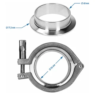Kompletne złącze Tri-Clamp 77,5 x 60 mm – zdjęcie 5