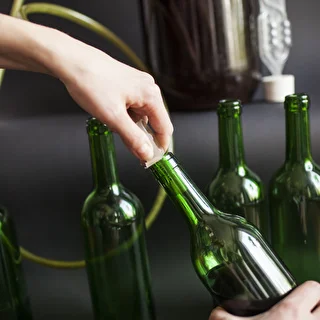 Butelka na wino 0,75L z korkami i kapturkami - 12 szt. – zdjęcie 8