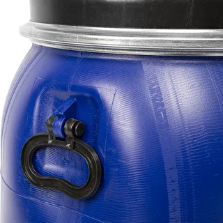 Beczka na kapustę, ogórki 80 L, niebieska z obręczą – zdjęcie 6