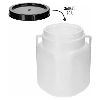 Zakrętka do beczki kwadratowej 20 L, fi 19 cm – zdjęcie 3