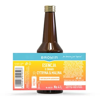 Esencja o smaku cytrynowo-malinowym - 40 ml, na 4L – zdjęcie 4