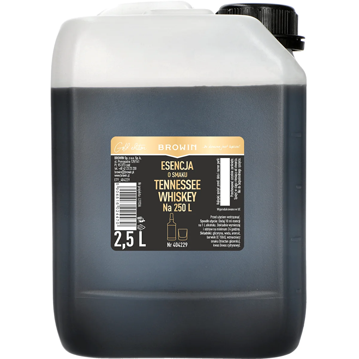 Esencja o smaku Tennessee Whiskey 2,5L, na 250L gotowego trunku