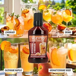 VLEYTO Brzoskwinia & Marakuja – esencja smakowa z naturalnymi aromatami, 250 ml – zdjęcie 7