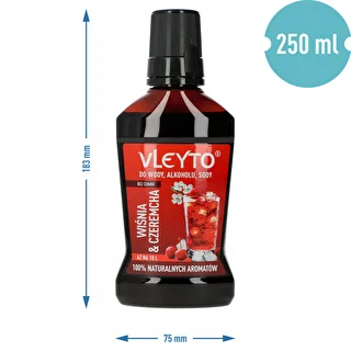 VLEYTO Wiśnia & Czeremcha – esencja smakowa z naturalnymi aromatami, 250 ml – zdjęcie 5