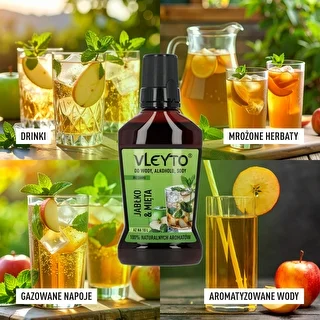 VLEYTO Mięta & Jabłko – esencja smakowa z naturalnymi aromatami, 250 ml – zdjęcie 7