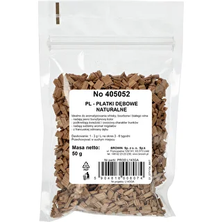 Płatki dębowe naturalne do aromatyzacji alkoholi (whisky, białe wino), 50 g – zdjęcie 2