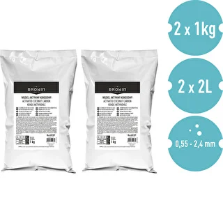 Węgiel aktywny kokosowy 1 kg x 2 - zestaw – zdjęcie 2