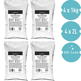 Węgiel aktywny kokosowy 1 kg x 4 - zestaw – zdjęcie 2